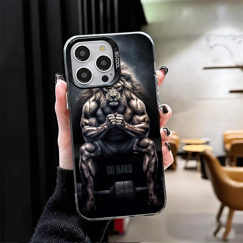Lion Male Man King Shockproof Phone Case for iPhone 17 Air 16 16E 15 Pro Max 14 Plus 13 Mini 12 Back Cover Anti Fall Fundas