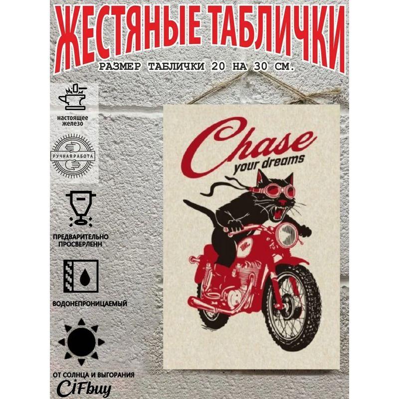 Vintage Metal Poster Motorcycle Decor 20x30 Cm