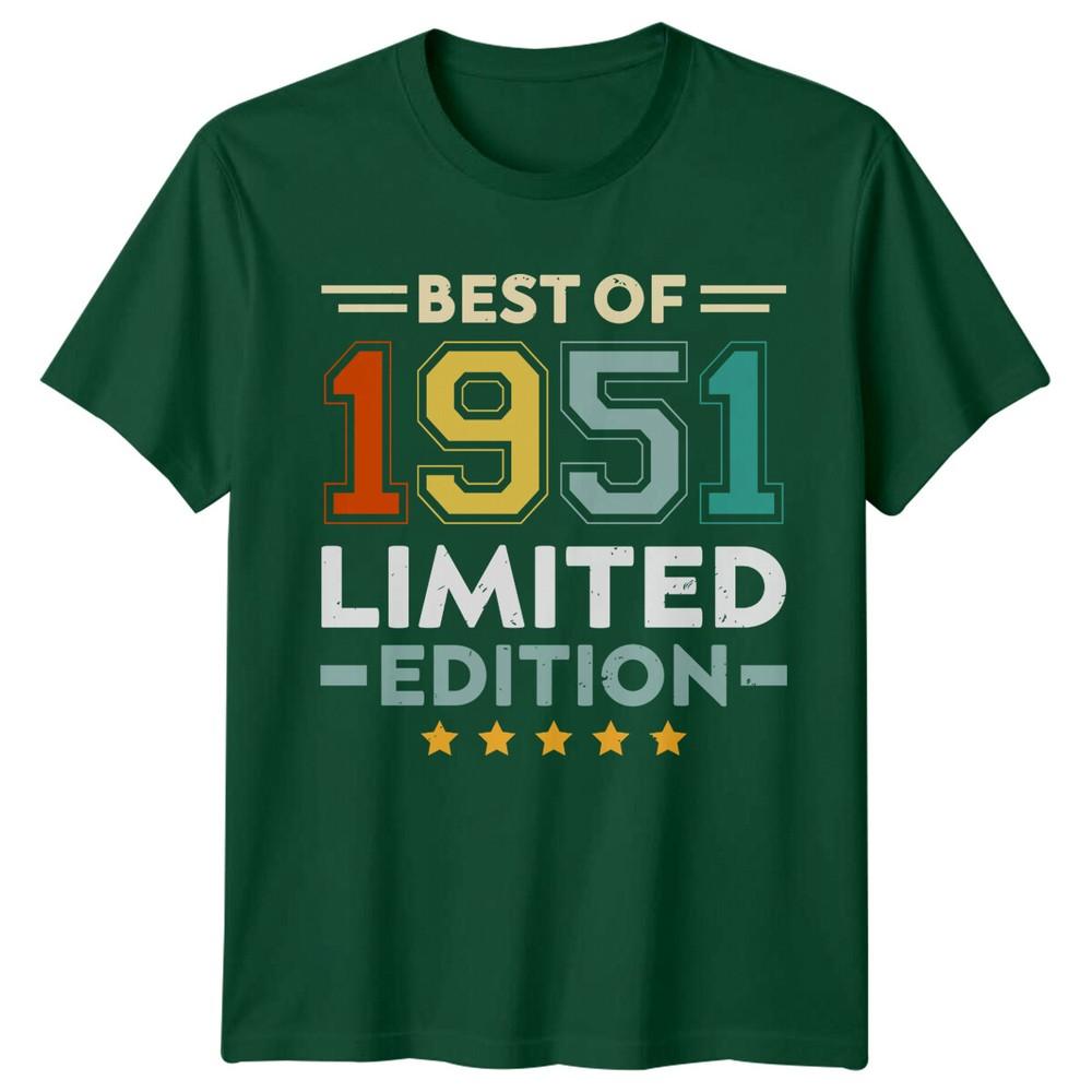 Best Of 1951 Unisexs T Shirt 75th Birthday Gift Vintage Limited Edition S