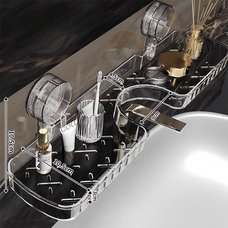 Bathroom Storage Rack, Faucet Suction Cup, Wall Mounted, Bathroom Toilet, Hand Wash, Washbasin, Wall Storage, Various Hanging Racks