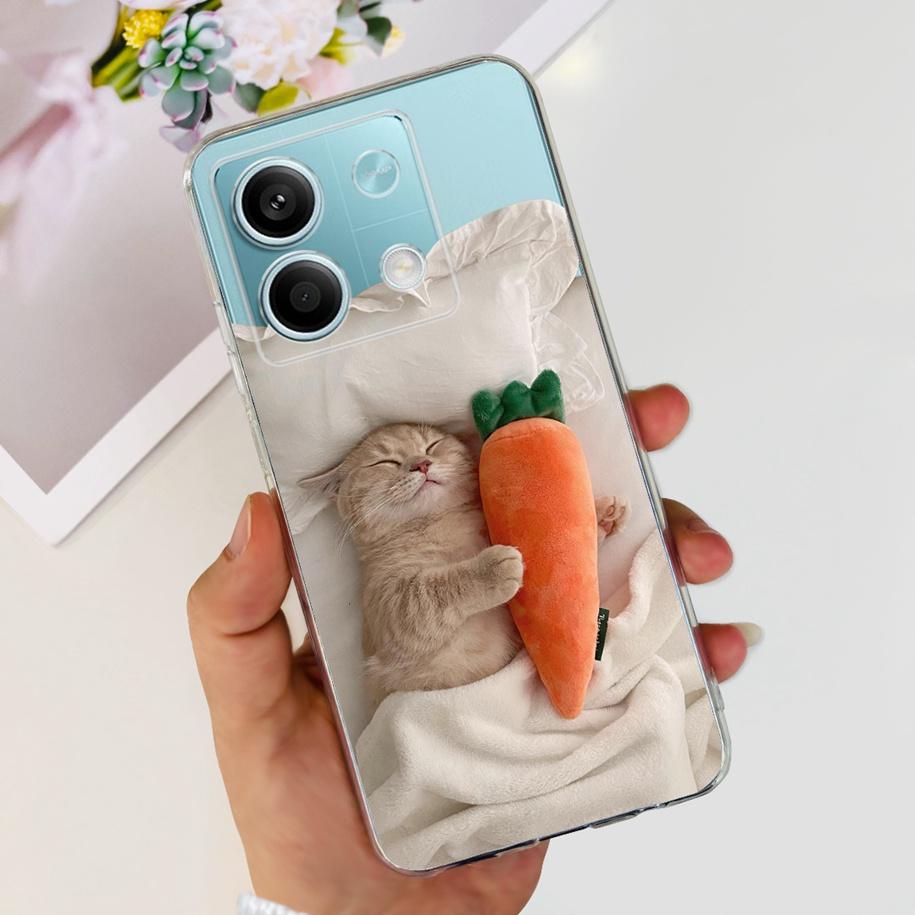 For Xiaomi Redmi Note 13 2024 Case Fashion Flower Soft Phone Case For Xiaomi Redmi Note 13 5G Soft Fundas Bumper Note13 4G Coque