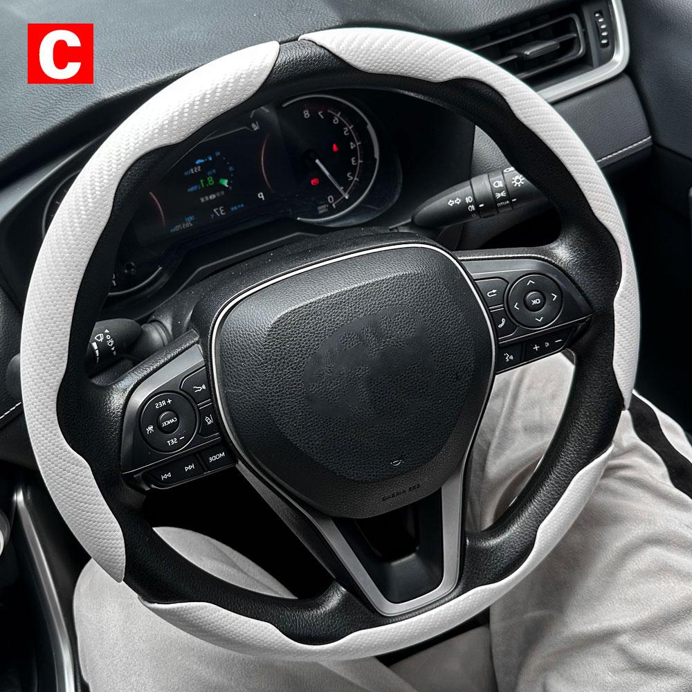 Car Steering Wheel Covers Booster Micro Fiber Leather Auto Interior Decorative Accessories Universal Carbon Fiber Accessories