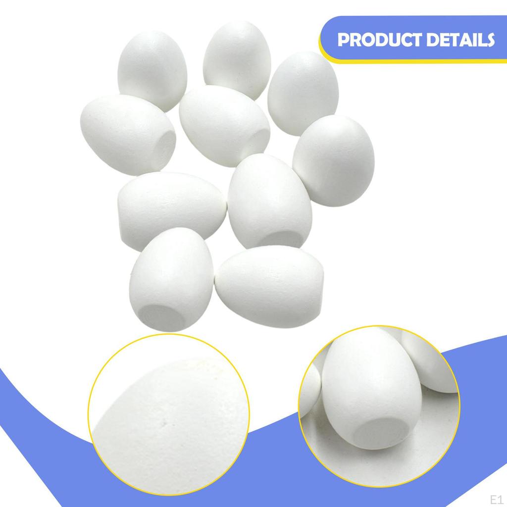 10x Πασχαλινά Αυγά DIY Ζωγραφιζόμενα, Χειροποίητα Γκράφιτι Ευέλικτα Ξύλινα για Παιδικές Δημιουργίες Γεμίσματα Καλαθιού