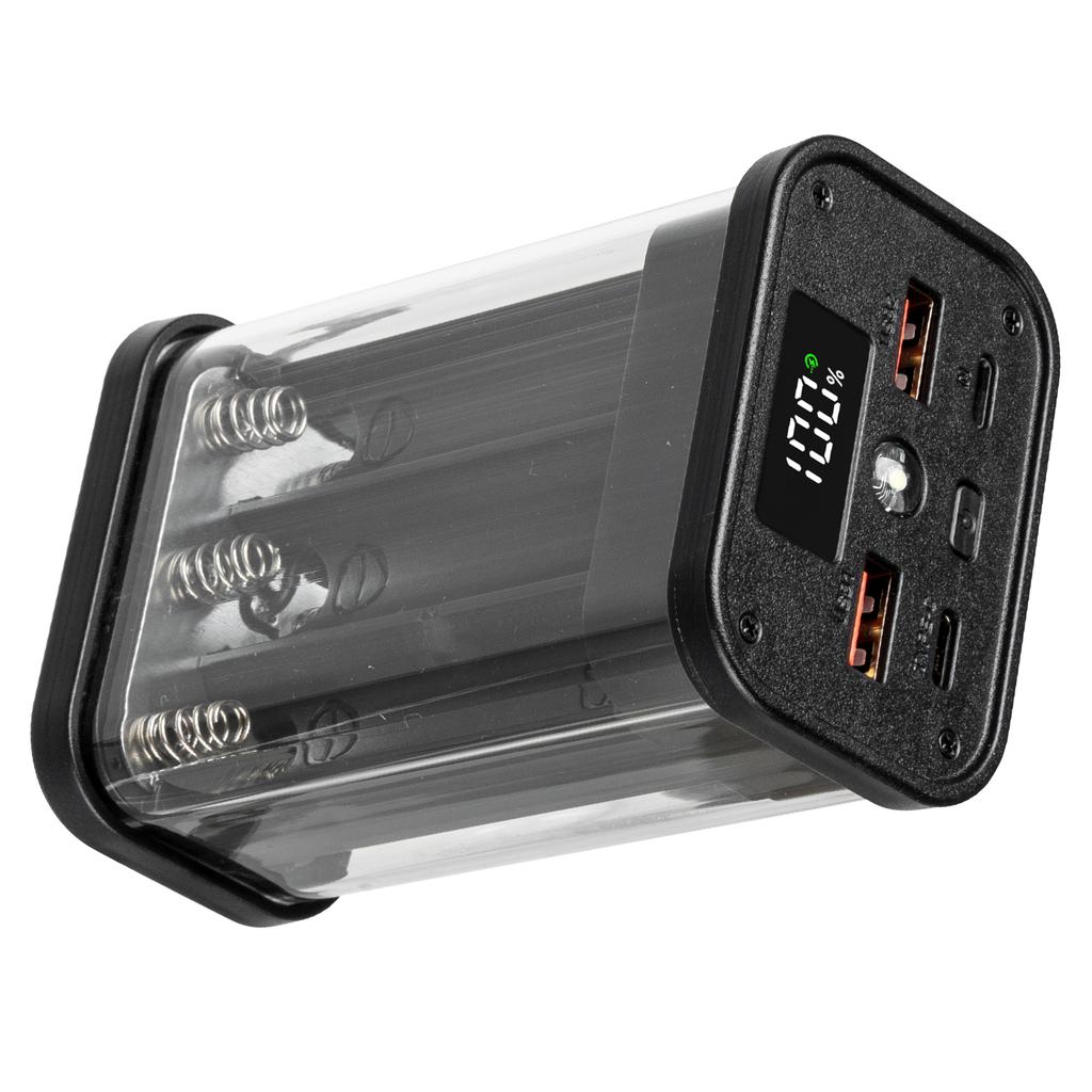 DIY Power Case For 6 Slot 18650 Batteries 22.5W Removable To Extend Battery Life Reducing Waste For Green Living