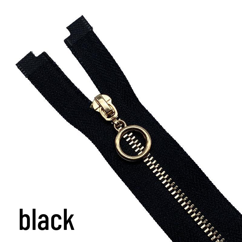 

No. 3 Self-Locking Brass Colored Metal Zipper for Clothing, Bags, and Dolls