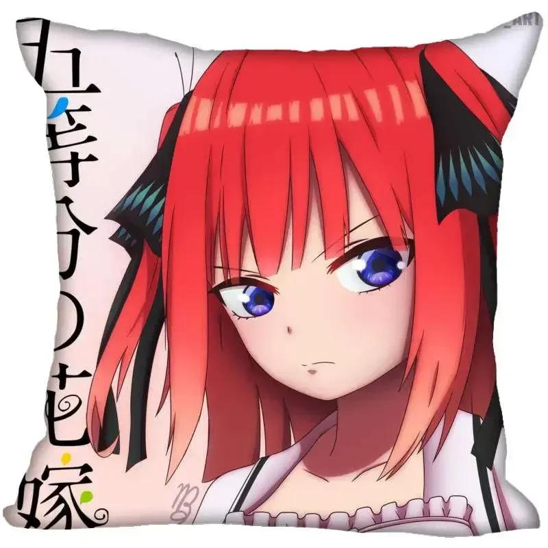 Anime Girl Nino Nakano Pillow Case High Quality Satin Fabric Pillowcase Decorative Pillow Cover Wedding Decorative