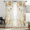 2pcs Elegant Luxe Embossed Print Curtains – Rod Pocket Design   Ideal for Living Room Bedroom Office Caf and Vacation Home Decor