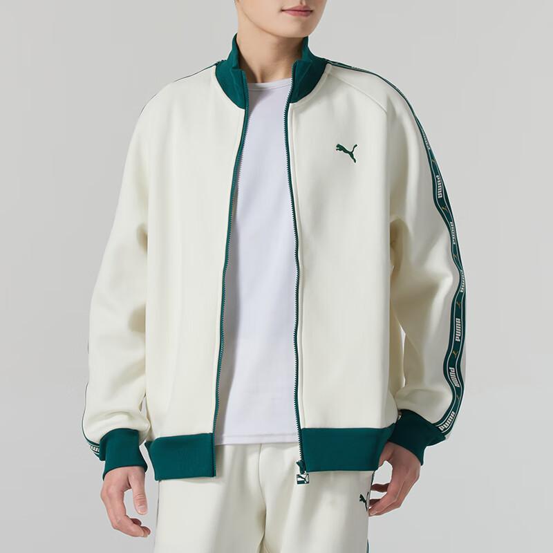 PUMA Future ARCHIVE Brand Logo Comfort Windproof Fashion Stand Collar Jacket Unisex Off-White