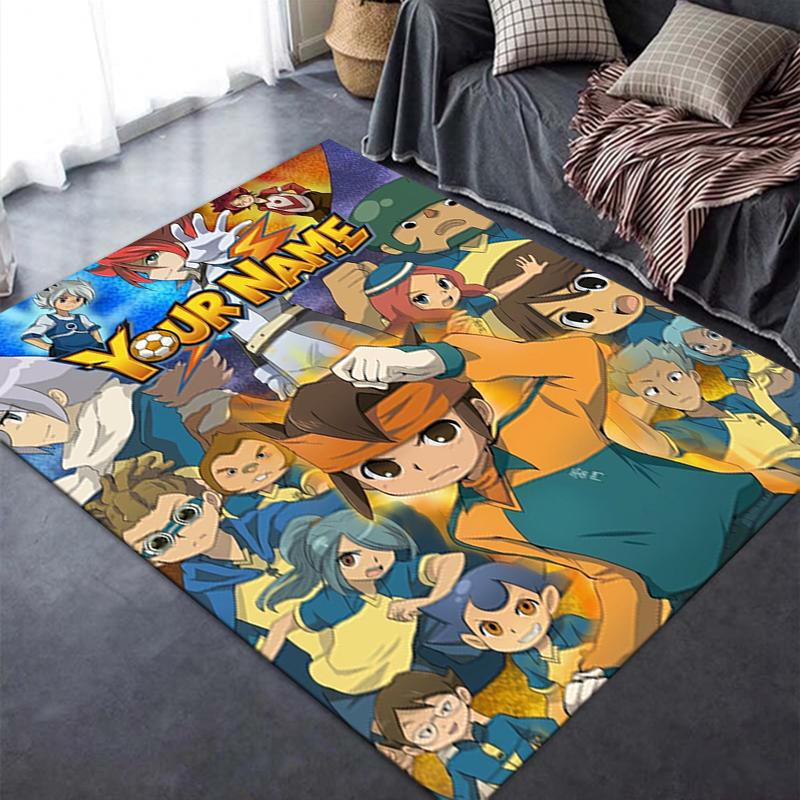 Custom Name Inazuma Eleven Carpet Rug for Living Room Bedroom Home Sofa Decoration,Kids play Non-slip Floor Mat