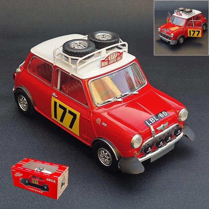 1:18 Morris Mini Minor Cooper 1959 Alloy Classic Old Car Model Diecasts Metal Retro Vehicles Car Model High Simulation Kids Gift