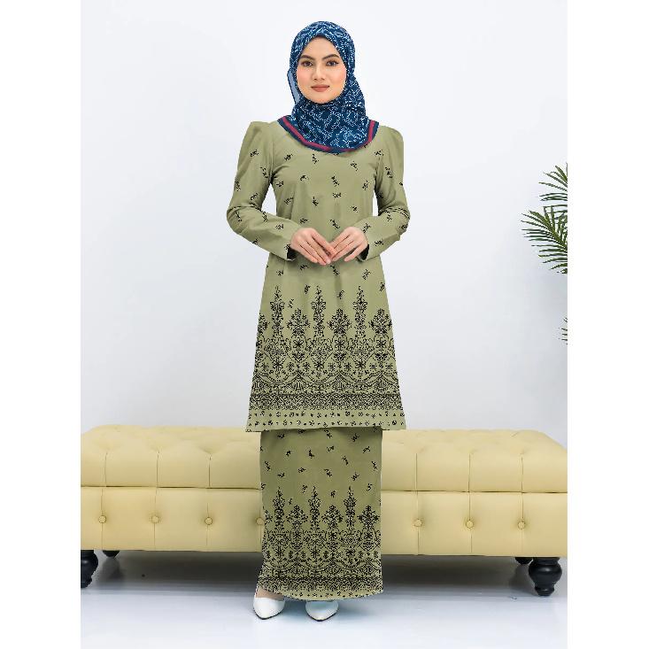 2025 New Diamond Pattern Pahang Kurung Women Muslim Suit Comfortable Breathable Elegant Fashion Women Pahang Kurung