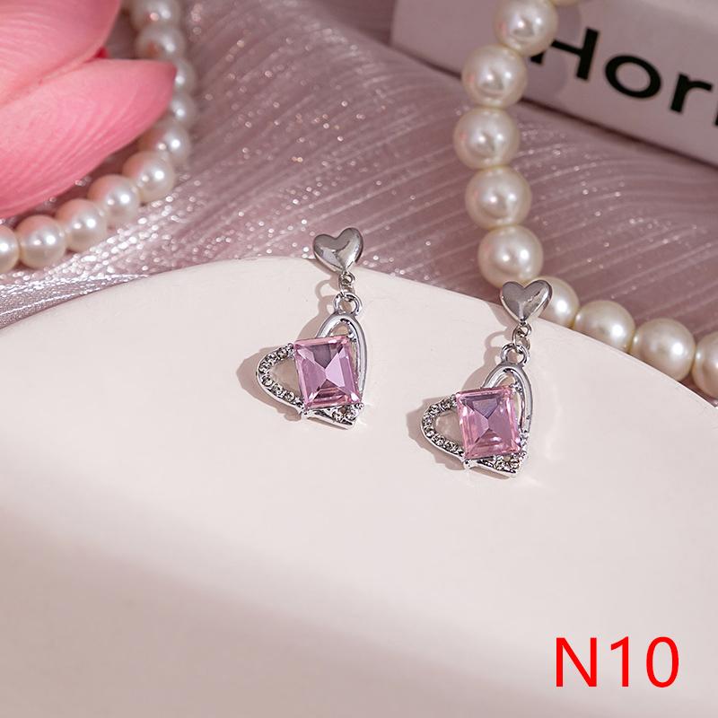 

1Pair Jewelry Heart Butterfly Dolphin Drop Earrings Women Korean Cute Zircon Earring Gift