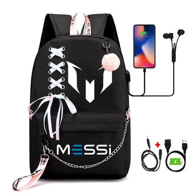 Futbol Süper Yıldız Messi Okul Sırt Çantası Erkek Kız Seyahat Dizüstü Gençler Mochilas Öğrencileri Tote Çocuk Sırt Çantası