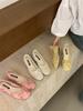 French Fairy Wind Lace Bow Shallow Mouth Inner Height Increase Women'S Single Shoes Versatile Soft Sole Spring