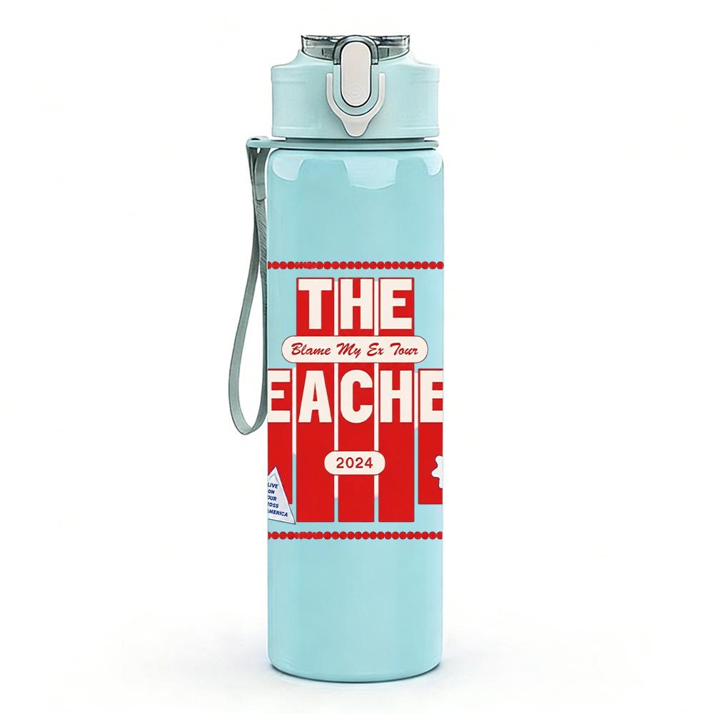 1PC The Beaches Band Retro Logo Print 750ml Portable Sports Water Bottle Leakproof Gym Outdoor Travel Drink Cup