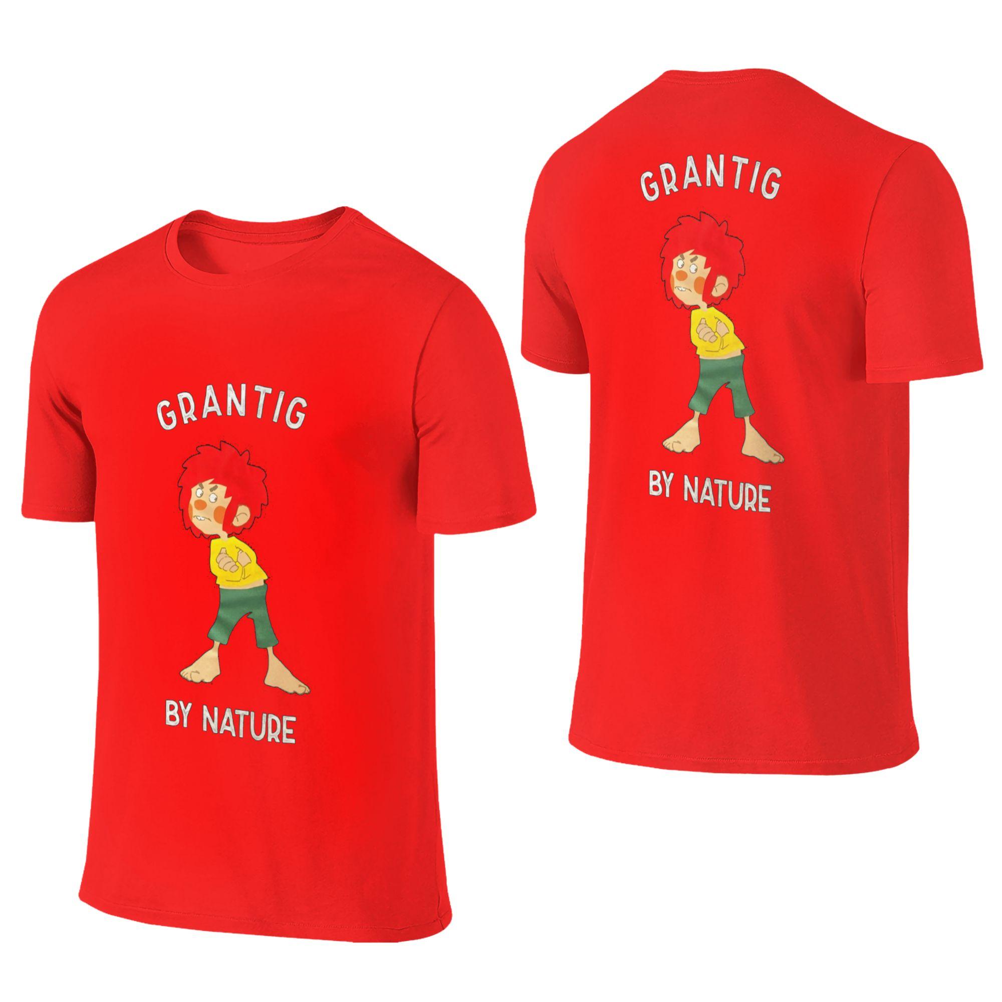 100 Cotton Pumuckl Grantig by nature TShirt Unisexs Double Sided T Shirt Unisex ONeck Summer Shirts Tops S6XL S