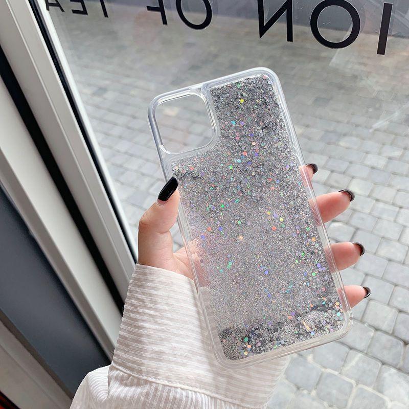 

Silver Quicksand Shell Suitable for Apple 16 Mobile Phone Case IPhone 15 Protective Case 14 13 Transparent Soft Frame Apple 12PROMAX