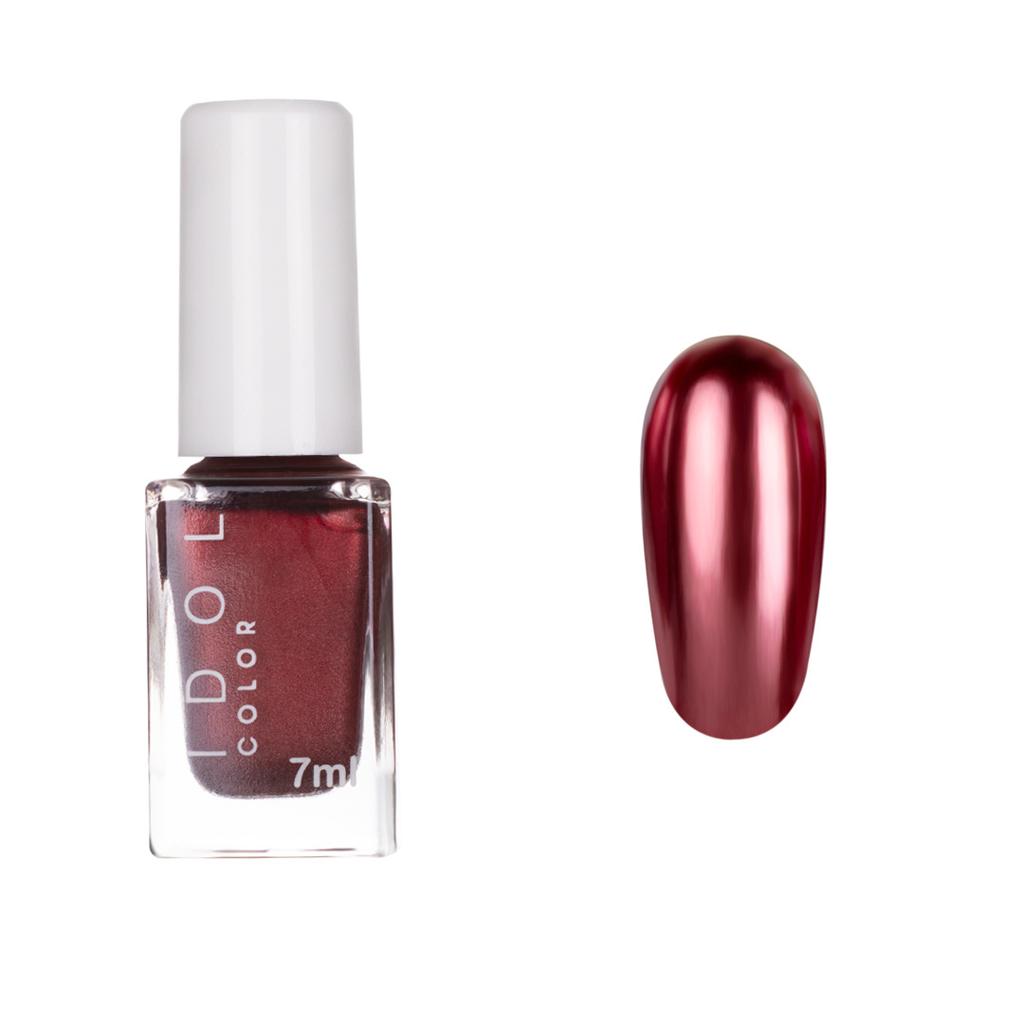 Mirror Metal Nail Polish, Non-baking and Long-lasting, Non-peeling, Quick-drying 12-color Metallic Nail Polish