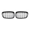 For BMW 1 Series F20 F21 2011 2012 2013 2014 Gloss Black Front Bumper Kidney Grille Car Double Slat Racing Grills Replacement