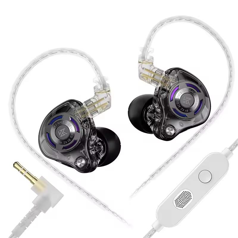 KZ Gale In-Ear Gaming Earphones E-sports Bass Metal Earbuds for Video Game Stage Live Sound Headphones