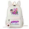 Kids Rabbit Ear Backpack Girls Kpop Zoey Mira Rumi Rumi Mira Zoey Printed Student School Bag