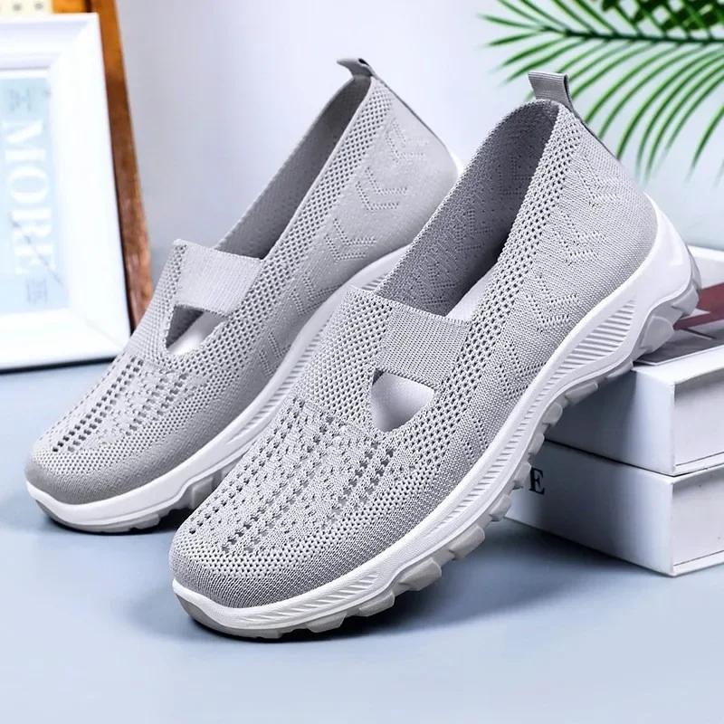 Women's Sports Shoes 2025 New Cuff Women's Vulcanize Shoes Fashion Hollow Out Outdoor Slip-Resistant Casual Mesh Woman Sneakers