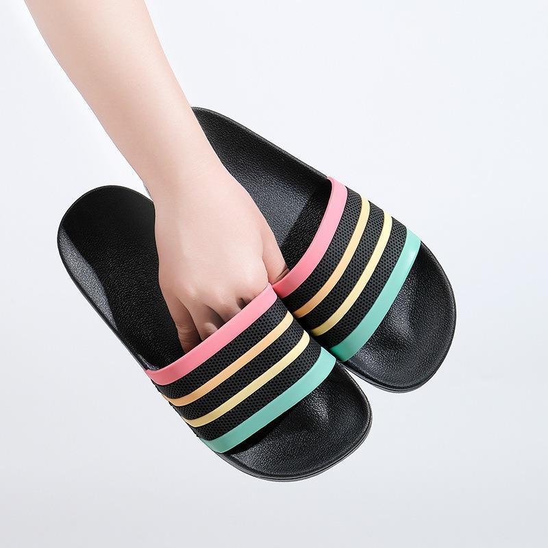 New soft-soled outer slippers women's fashion casual one-word drag home bath slippers men's non-slip and non-smelly cool slippers