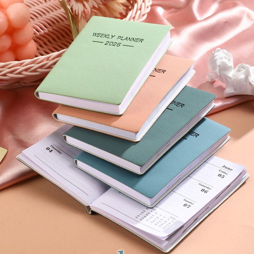 Portable A7 To Do Planner Softside Journal Notebook Simple 2026 Agenda Book  Student