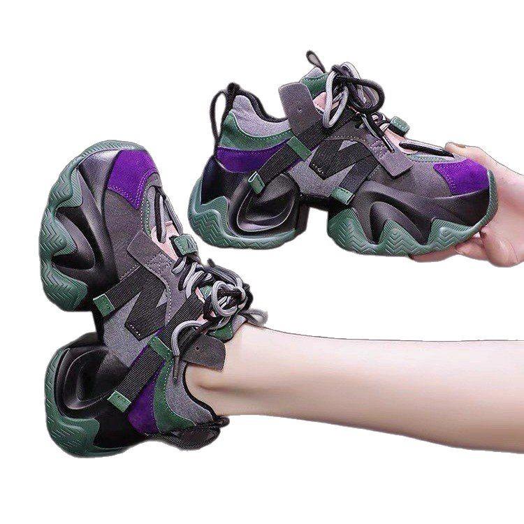 Retro fried street dad shoes women's 2025 new spring popular platform women's shoes show small and light sports and leisure shoes