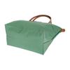 Longchamp Le Pliage Solid Logo Snap Zipper Foldable Nylon Canvas Dumpling Tote Shopping Shoulder Bag Medium Women Tote Sage-Green 2605089P84