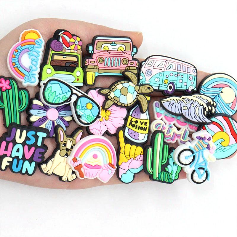 19Pcs Cool Style Series PVC Shoe Charms for Shoe Decorations