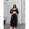 Fashion Wind Cross Print Sweatshirt Loose Sports Hoodie Printed Zipper Hooded Top