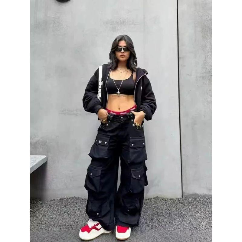 Fashion Wind Cross Print Sweatshirt Loose Sports Hoodie Printed Zipper Hooded Top