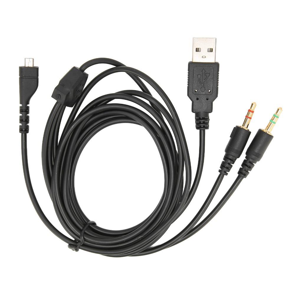 2m Headphone Audio Cable USB with Lighting Gaming Headset Cable for SteelSeries Arctis Home