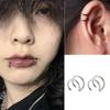 Titanium Steel Multi-Purpose Lip Clip Ear Clip Earrings For Men Women Unisex Punk Cool Hip-Hop Non-Piercing Jewelry