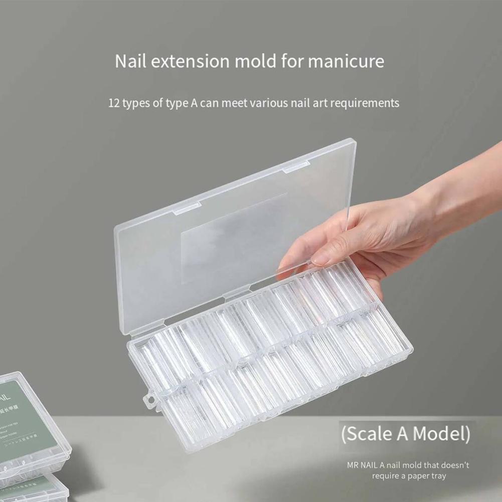NAIL Sandwich Nail Mode Rapid Extension Paperless Tray Crystal Included Bottom and Top Template Easy ExtensionFor Nail Salon
