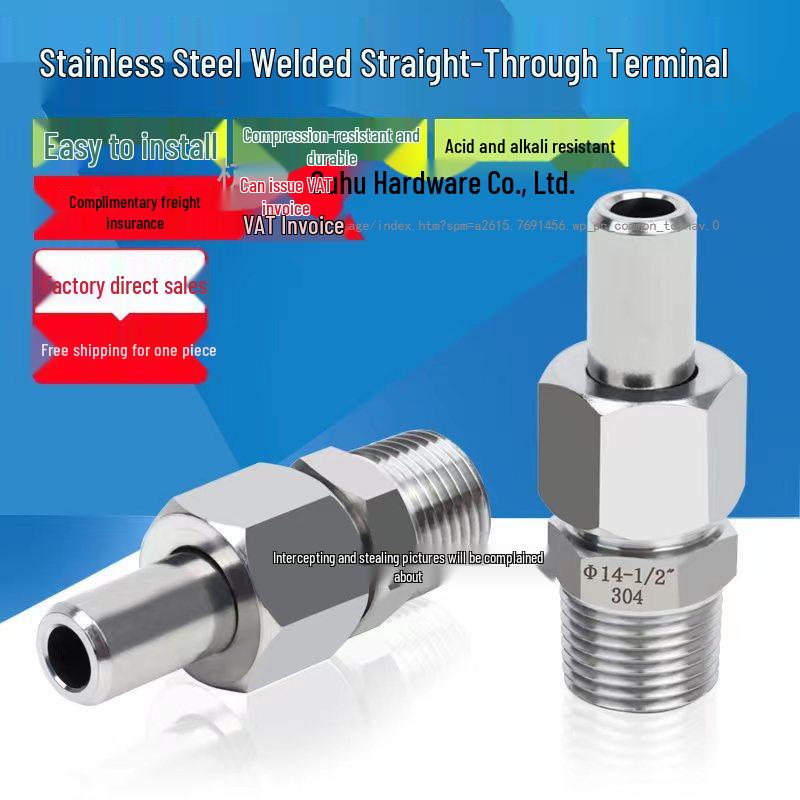 Stainless Steel Butt-Weld Terminal Adapter for Pressure Gauge, M20x1.5