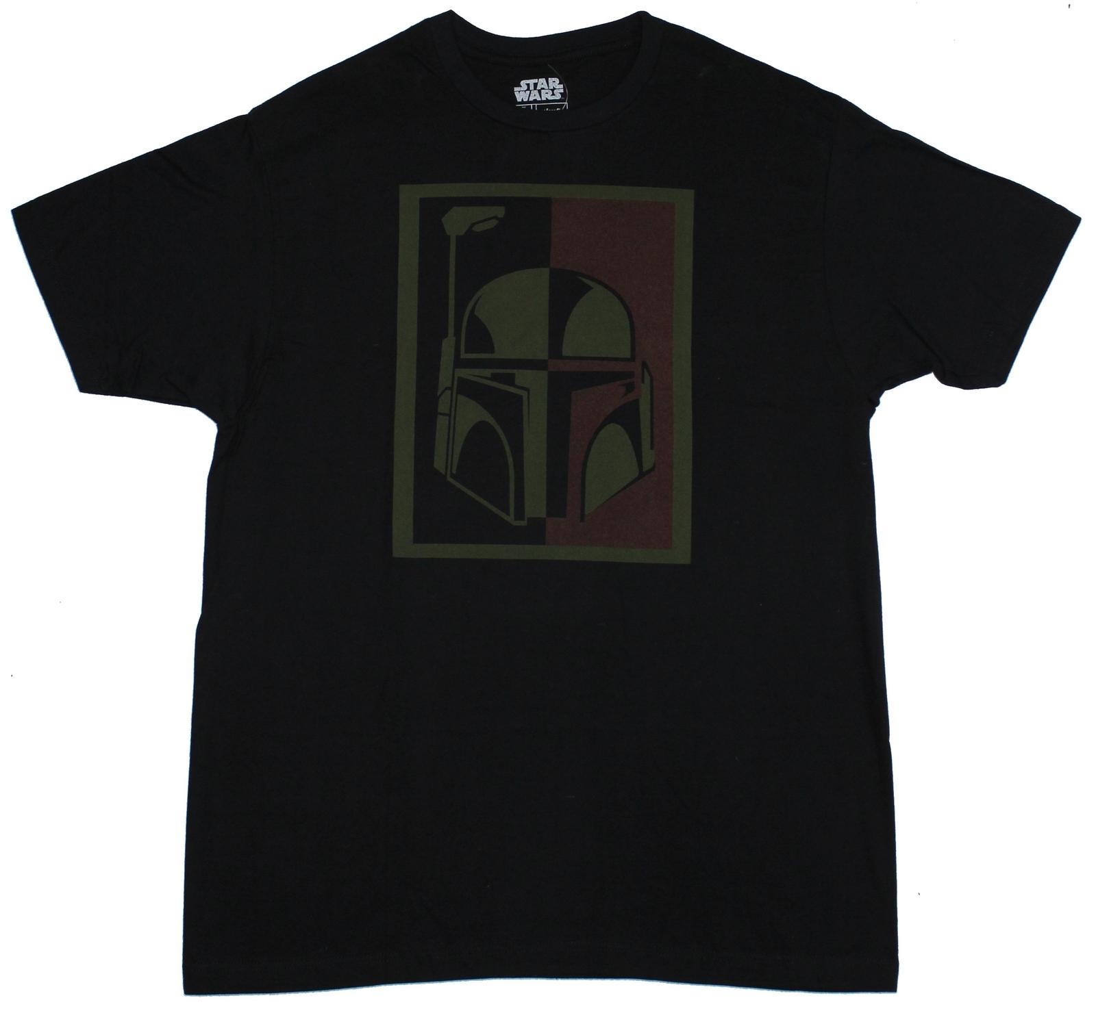 Star Wars Adult New T-Shirt - Stylized Boba Fett Boxed Pic S