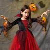 Formemory Halloween Kids' Vampire Cosplay Costume for Girls, Princess Dress, Halloween Witch Dress Costume (Size S)