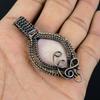 Pink Opal Handmade Gemstone Pendant, 999 Copper Wire Wrapped Pendant Unique Design Jewelry, For Women