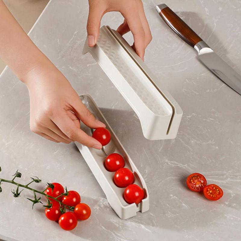 1PCS Little Tomato Slicer Multifunctional Fruit Cherry Grape Tomatoes Splitter Slicer Gadgets Artifact Kitchen Accessories