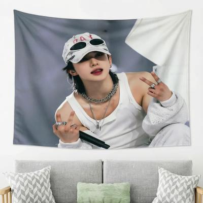 1pc Kpop Idol Tapestry, Aesthetic Wall Hanging Decor, Custom Art Ornament, Great Home Decoration & Exclusive Gift for Fans