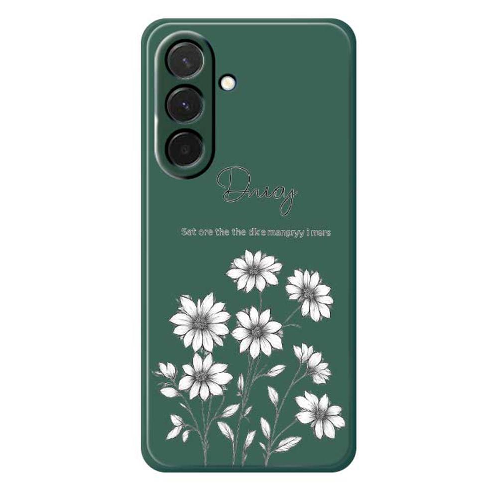 For Samsung Galaxy A36 5G Case Sketch Flowers Pattern Printing Straight Edge TPU Phone Back Cover