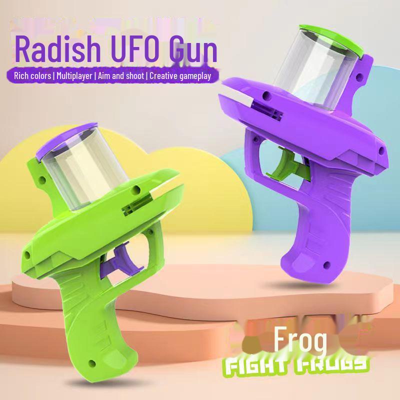 Creative UFO Radish Safe Soft Bullet Toy Gun for Kids - Parent-Child Battle Pistol