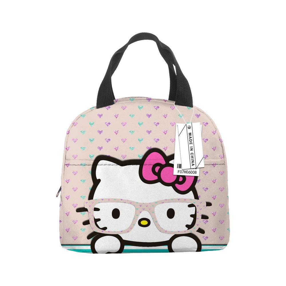 Hello Kitty Lunch Bag Large Capacity Rice Bag Bento Bag Tote Bag Waterproof Lunch Box Insulation Bag