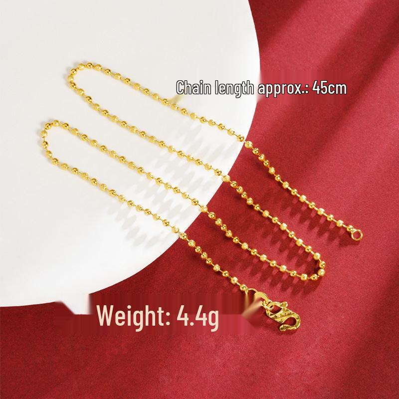 Vietnam Sa Gold Necklace Women Summer Cross-border Versatile Jewelry - Plain Chain Cross