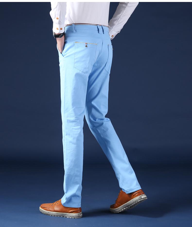 Men's Solid Color Casual Business Pants - Autumn/Winter Korean Style