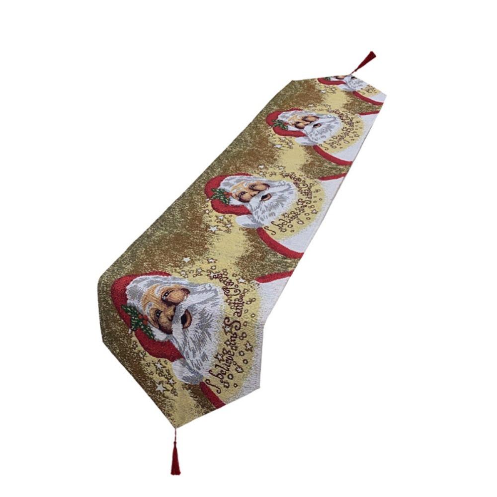 Snowman Themed Christmas Table Runner Cotton Tablecloth Holiday Dining Decor