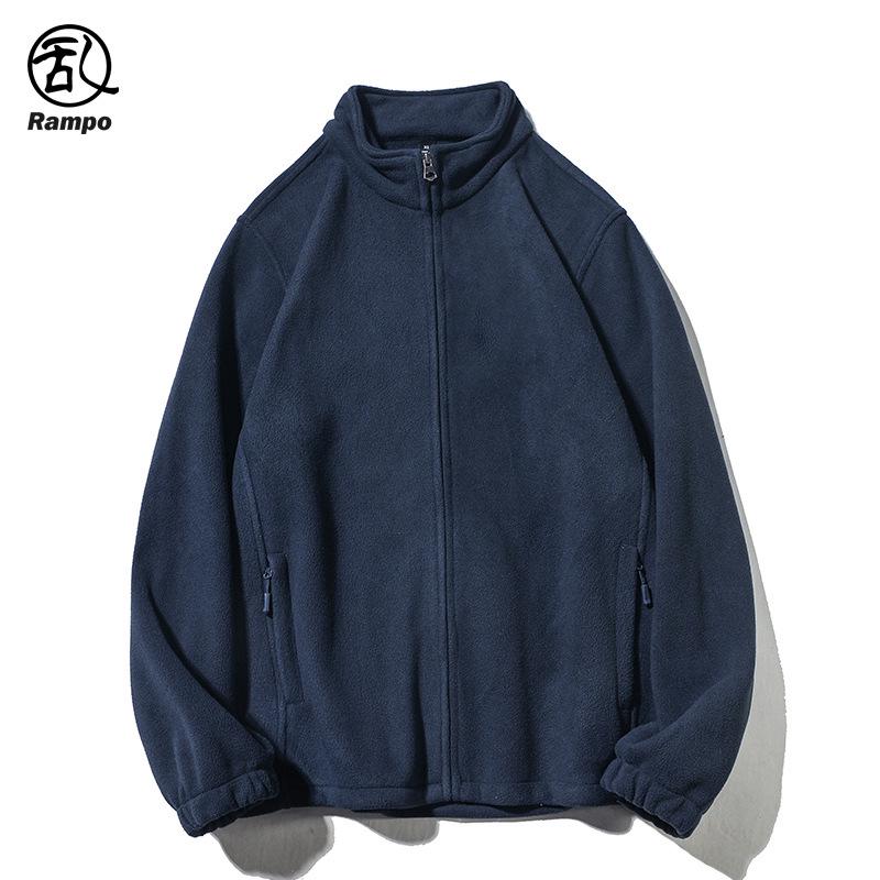 2025 Winter Double-Sided Fleece Jacket: Unisex Thick Warm Stand Collar Cardigan XL
