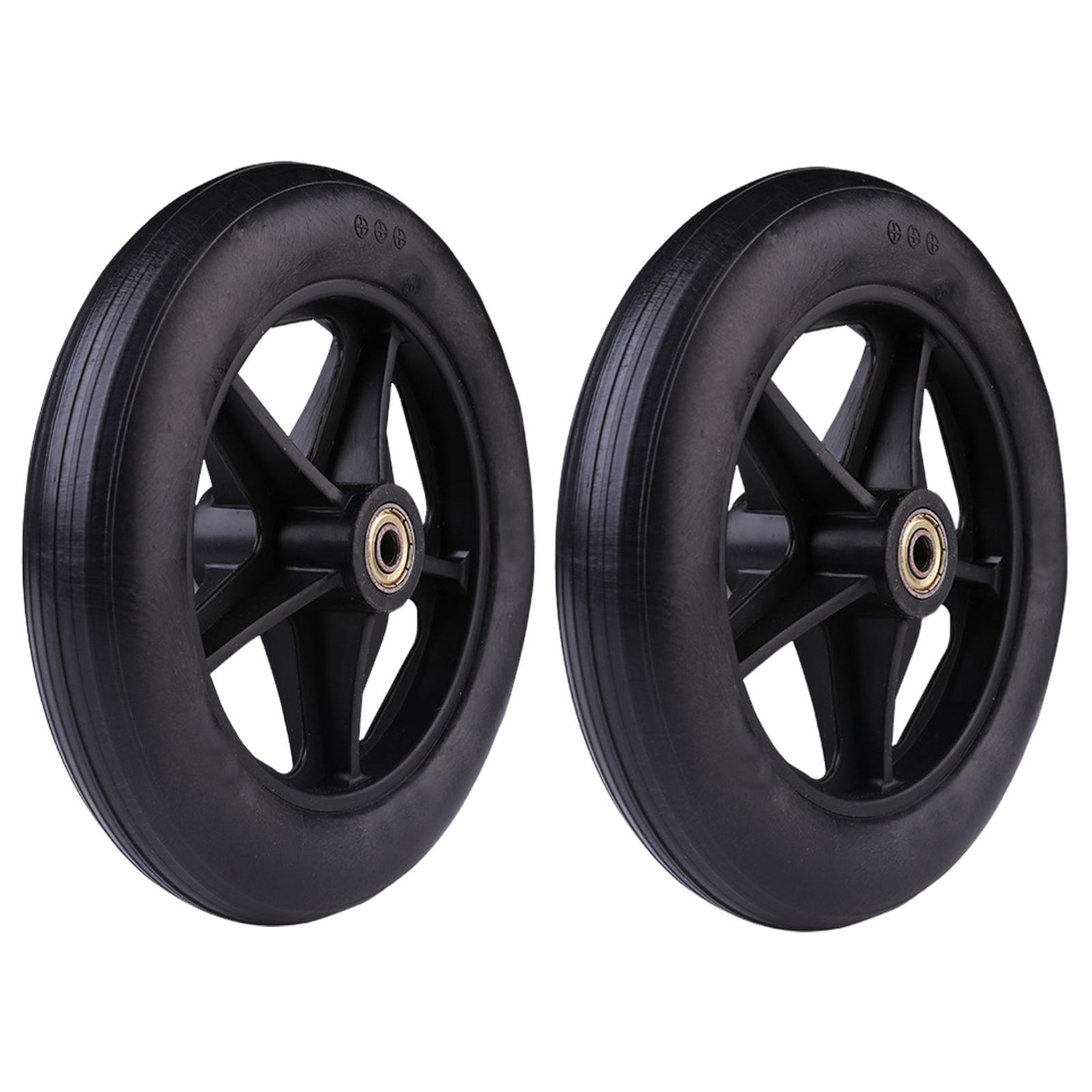 

8inch Rubber Wheels Heavy Duty Wheelchair Front Castor Solid Shopping Cart Wheel Wheelchair Replacement Solid Tire Wheel